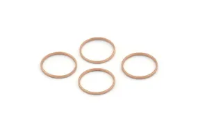 12mm Rose Gold Ring, 24 Rose Gold Plated Brass Rings, Connectors (12mm) A0625 Q0842