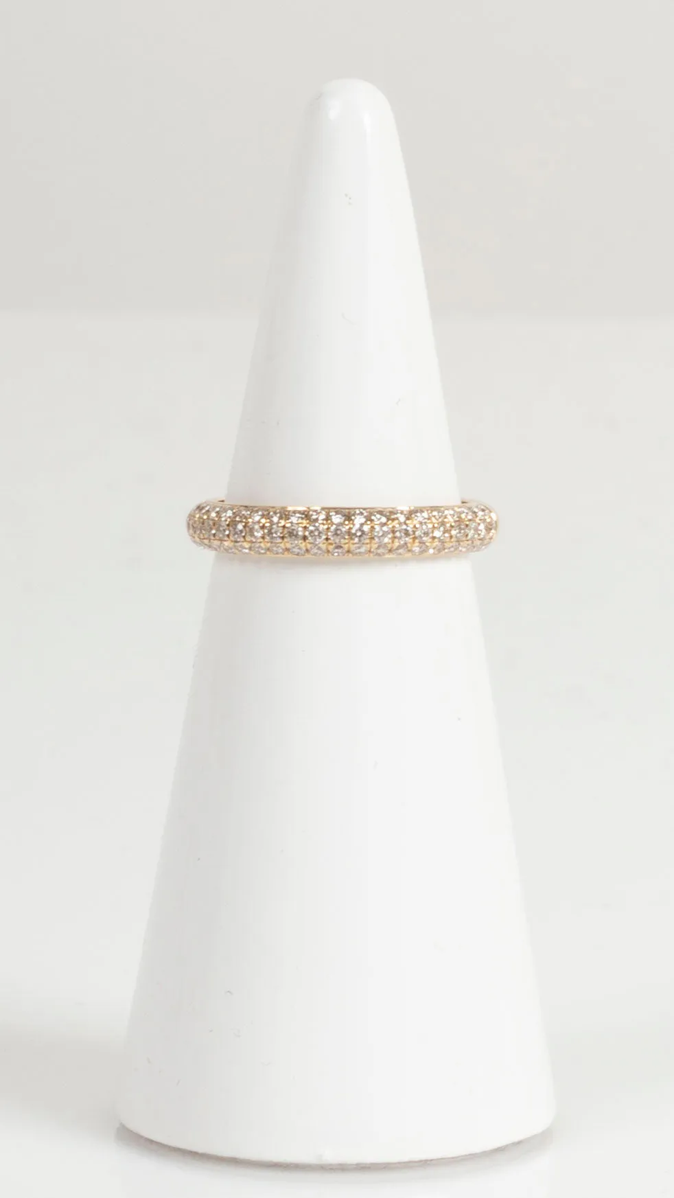 14k Half Pave Diamond Band - Gold