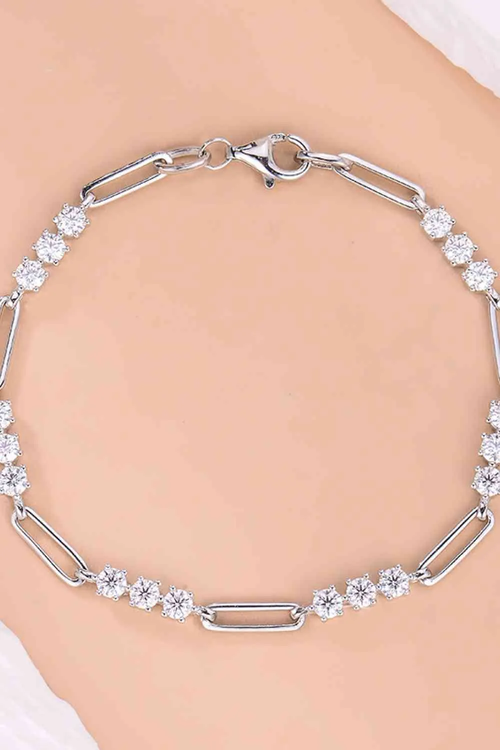 1.8 Carat Moissanite 925 Sterling Silver Bracelet (Silver/Gold)