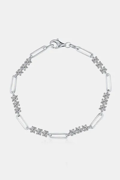 1.8 Carat Moissanite 925 Sterling Silver Bracelet (Silver/Gold)