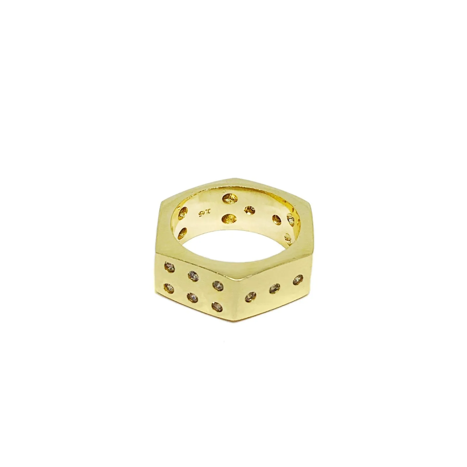 18k Gold Filled Dice Ring For Wholesale and Jewelry Supplies