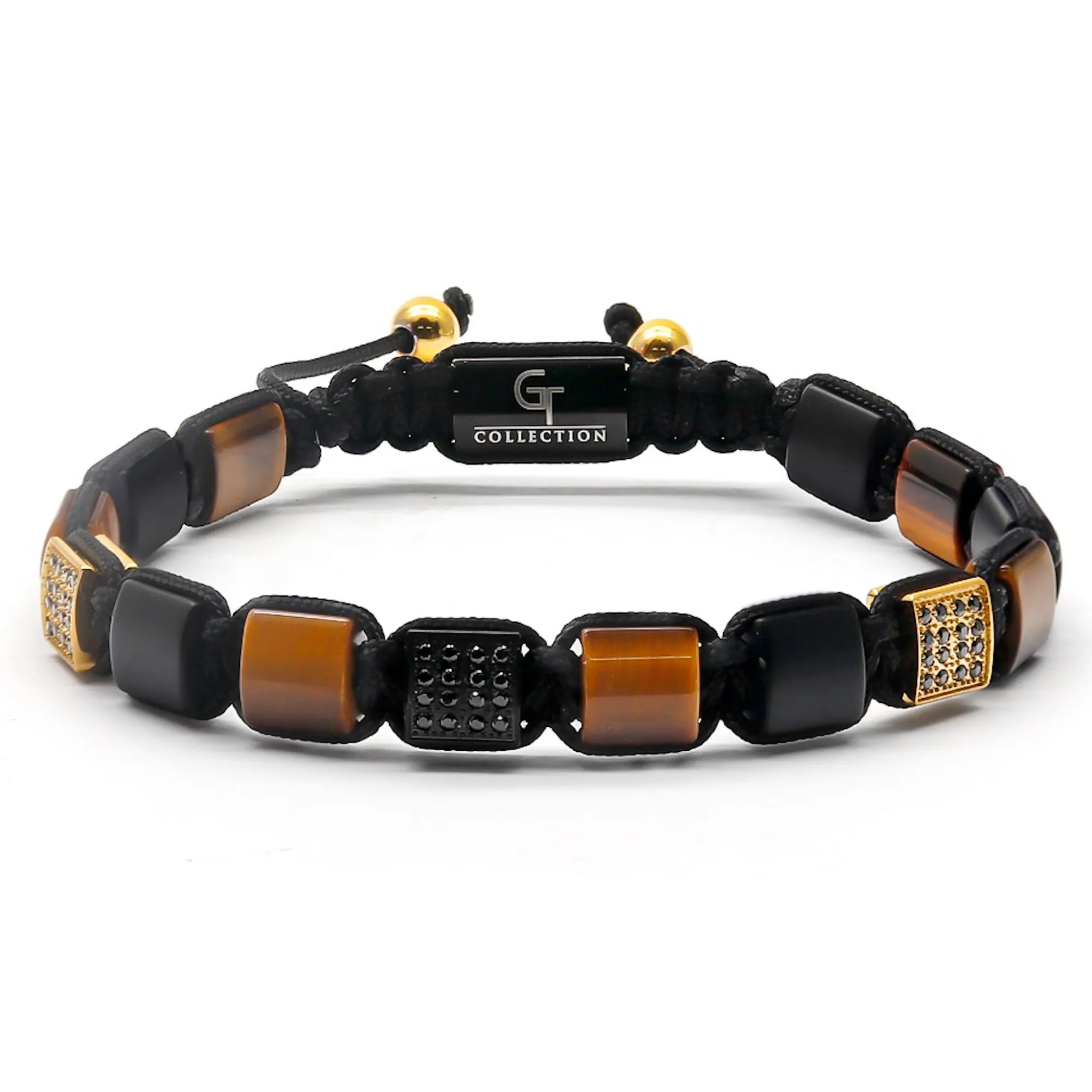 2 PIECE SET - TIGER EYE Single Bead & Flatbead Bracelet