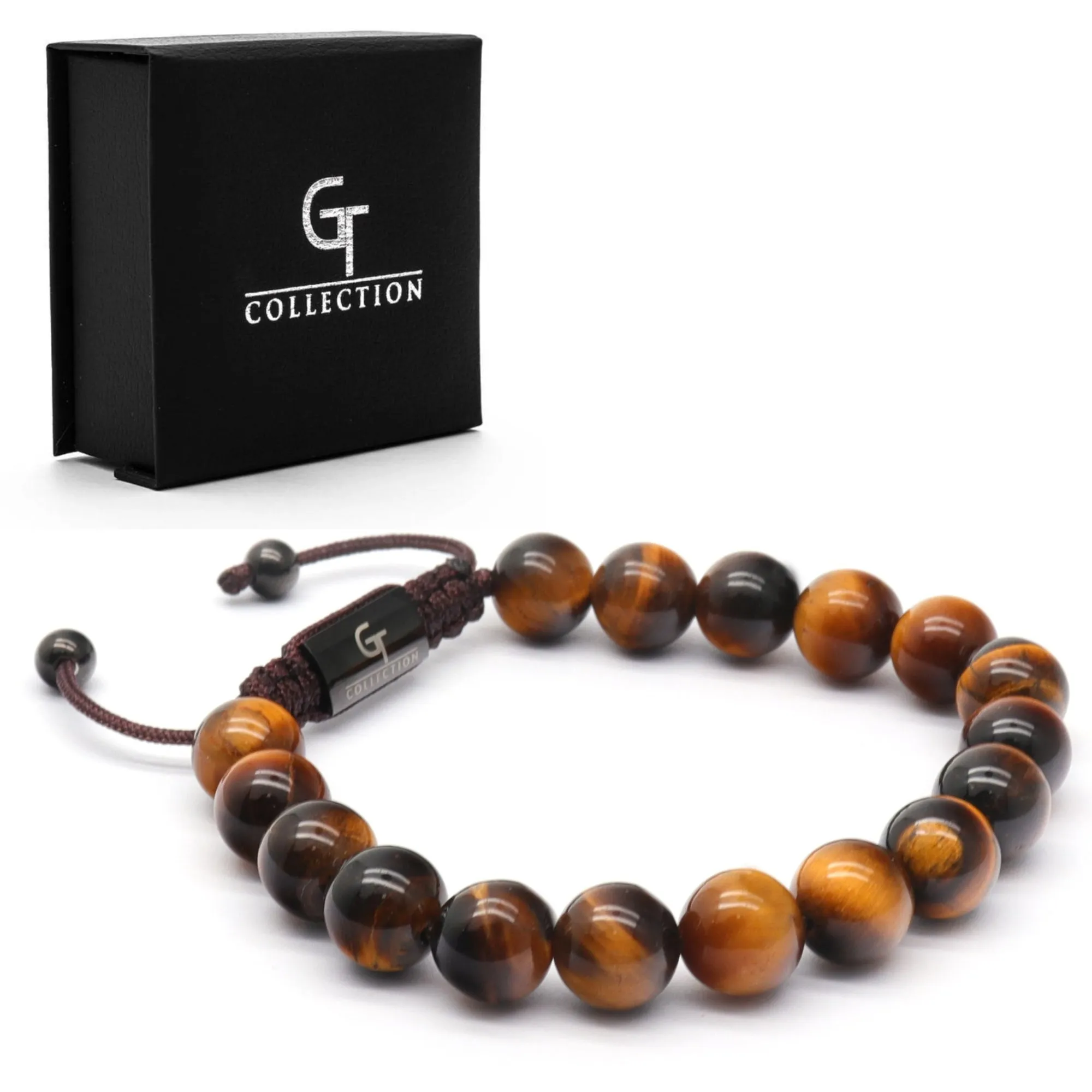 2 PIECE SET - TIGER EYE Single Bead & Flatbead Bracelet