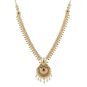 22K Gold & Gemstone Esha Laxmi Necklace