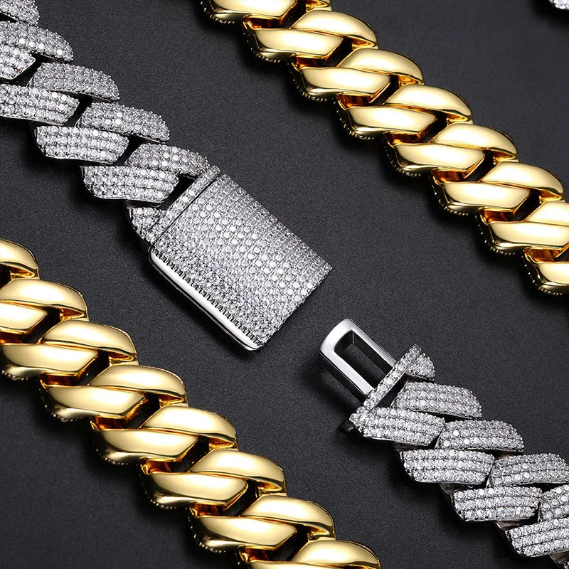 25MM CZ Diamond Cuban Chain/Bracelet