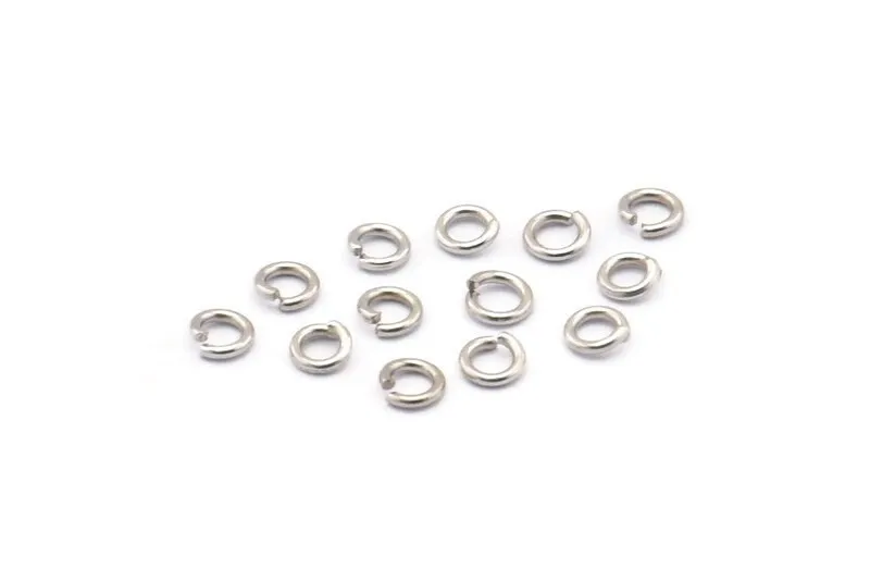 3mm Jump Ring - 200 Silver Brass Jump Ring (3mm) A0375