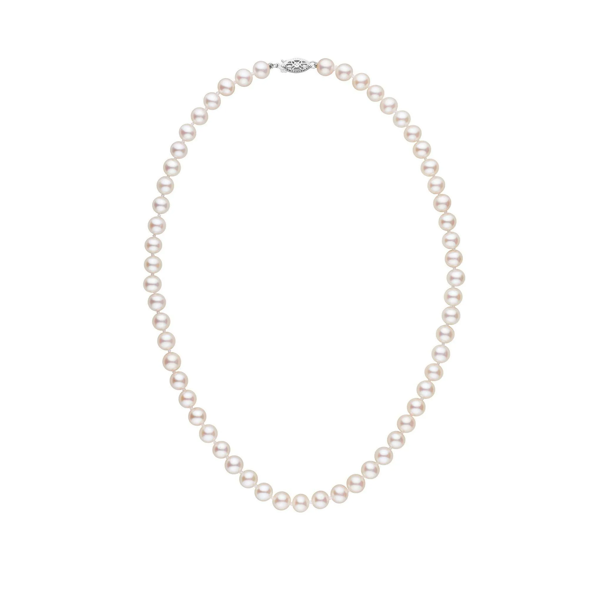 6.5-7.0 mm 16 Inch AA  White Freshwater Pearl Necklace