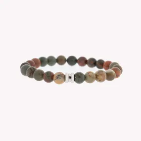 8mm Round Gemstone Bracelet Cherry Creek Jasper