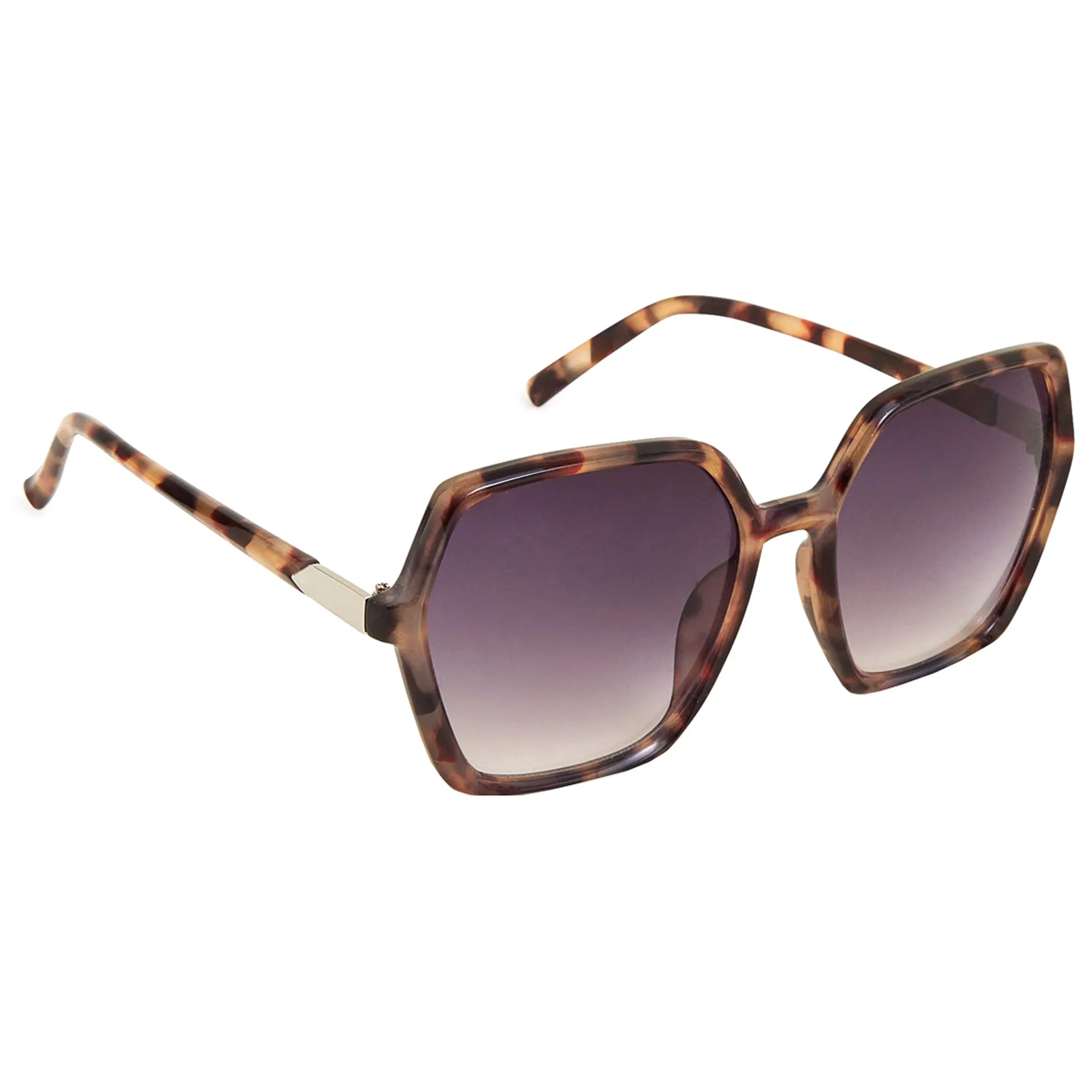 Accessorize London Women's Square Frame Slim Arm Sunglasses