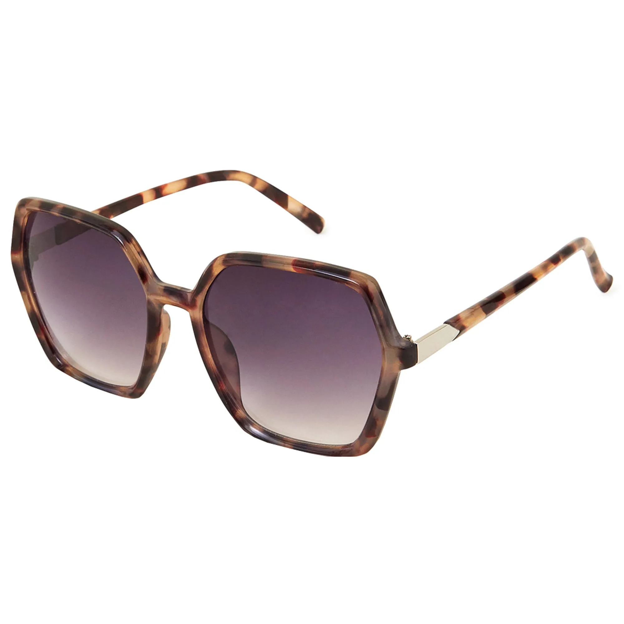 Accessorize London Women's Square Frame Slim Arm Sunglasses