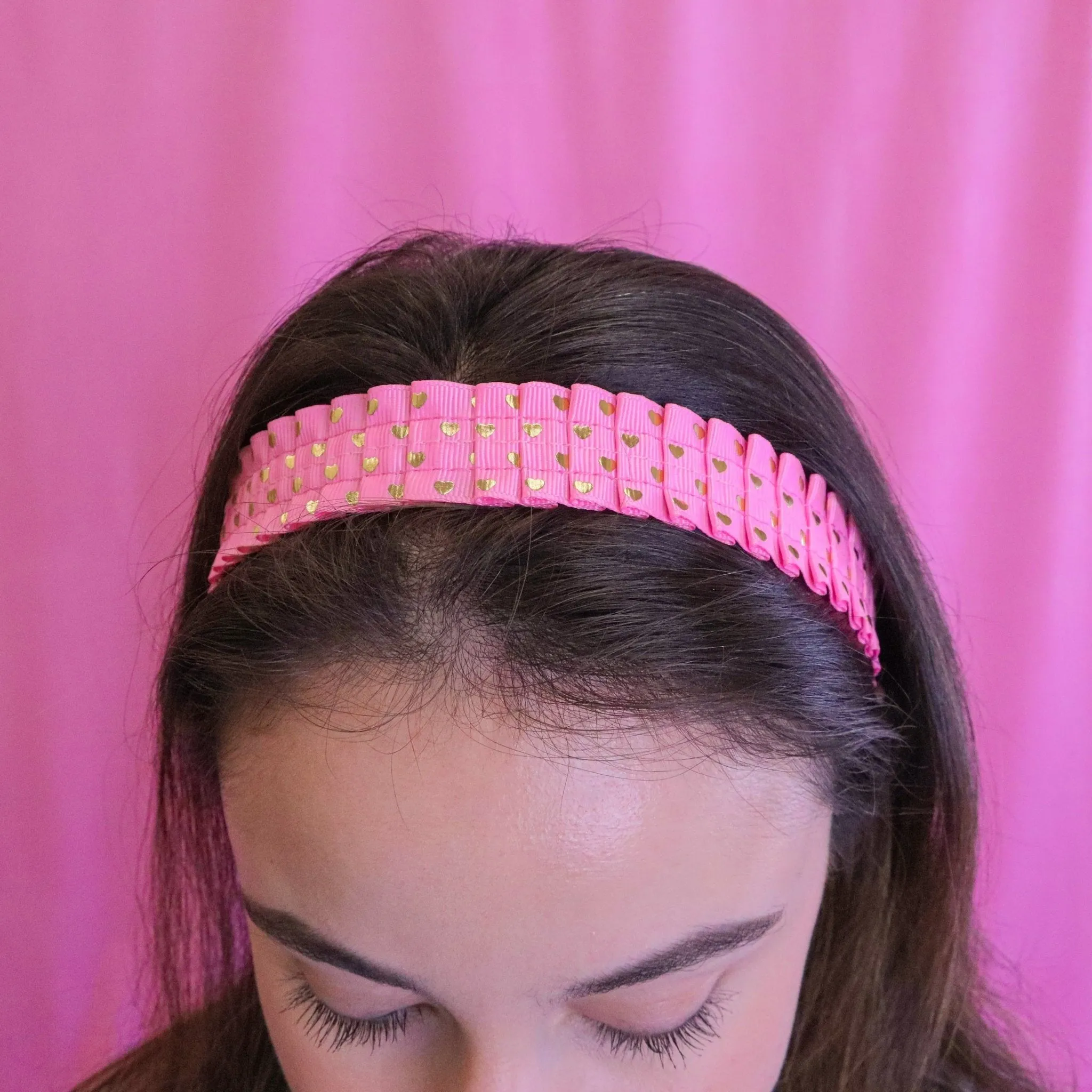 Adjustable No Slip Pleated Polka Dot Headbands - 3 Pack