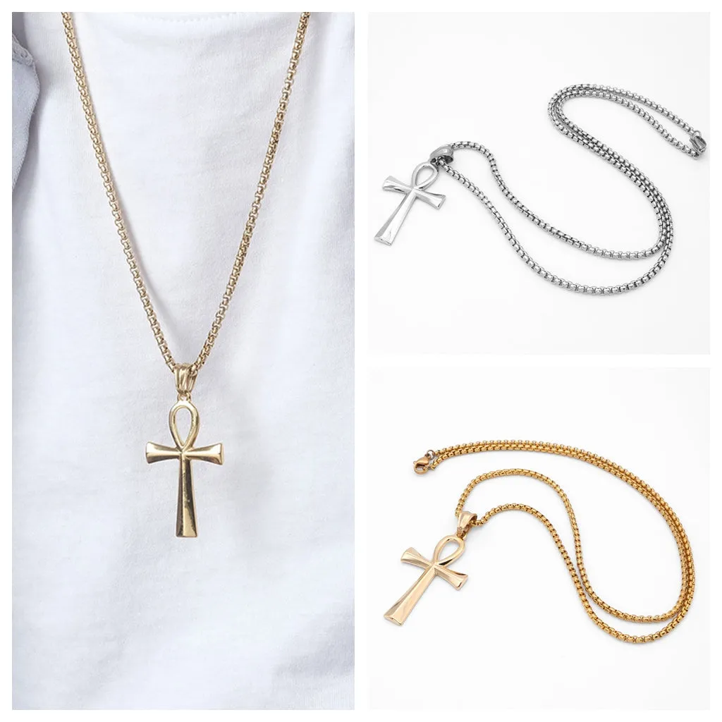 Ankh Cross Pendant - Gold