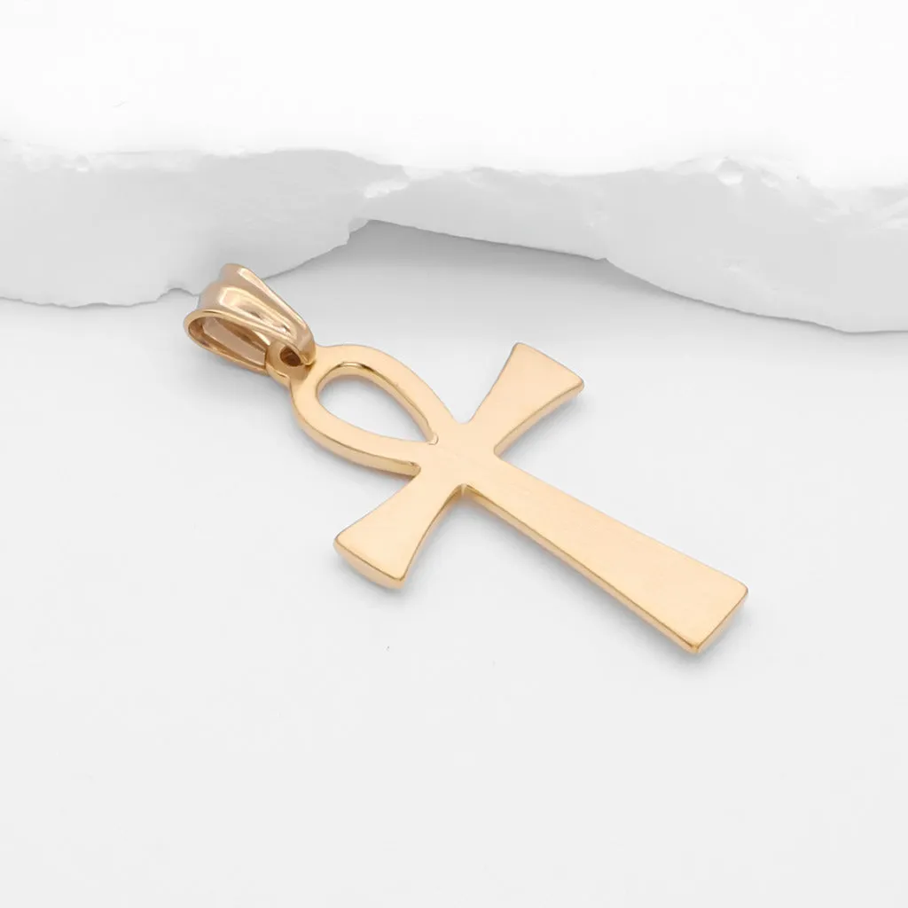 Ankh Cross Pendant - Gold