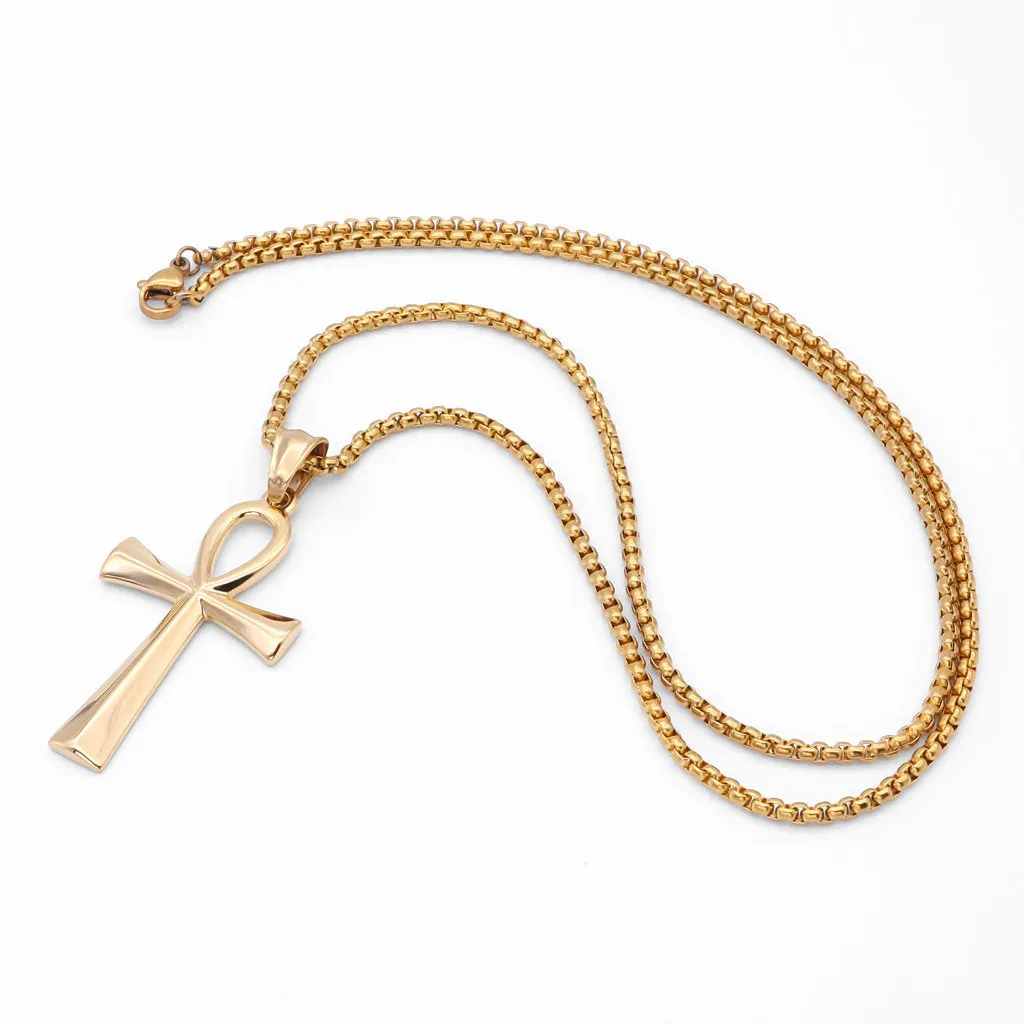 Ankh Cross Pendant - Gold