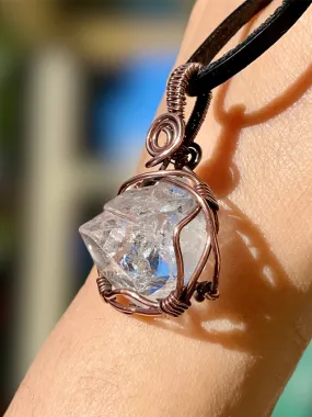 Apophyllite Pyramid Wire Wrapped Pendant