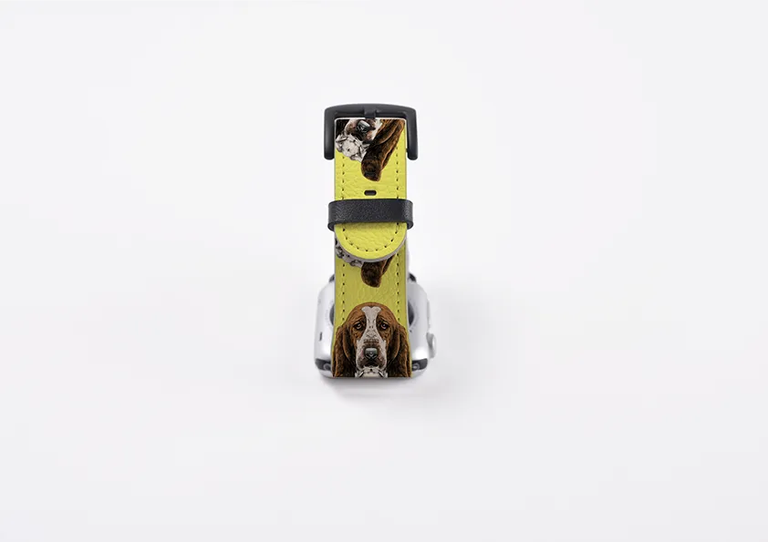 Basset Hound Bright Yellow Apple Watch Strap