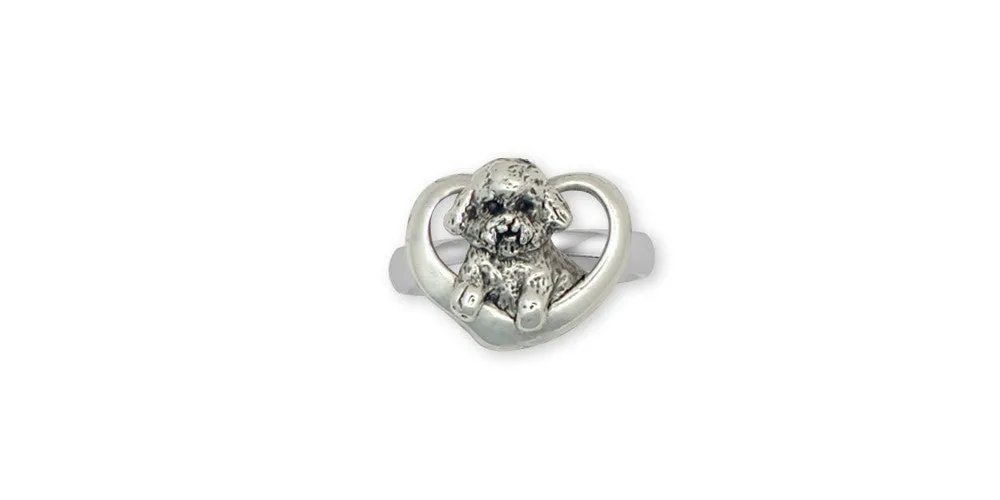 Bichon Frise Ring Jewelry Sterling Silver Handmade Dog Ring BF5-R