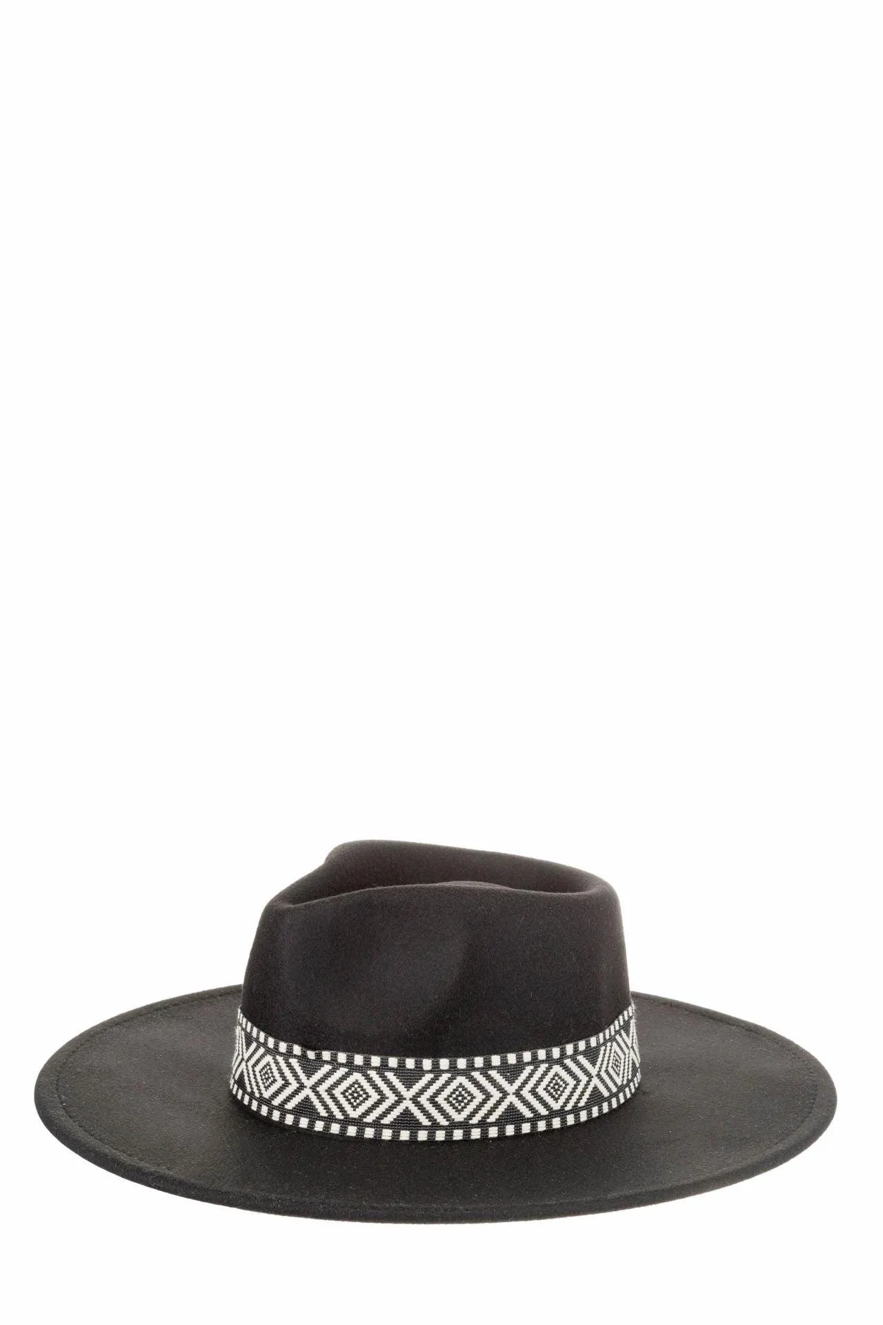 Black Fedora with Aztec trim