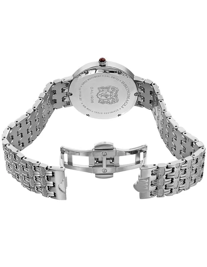 Bruno Magli Womens Isabella Stainless Steel Decorative Link - Bracelet Strap