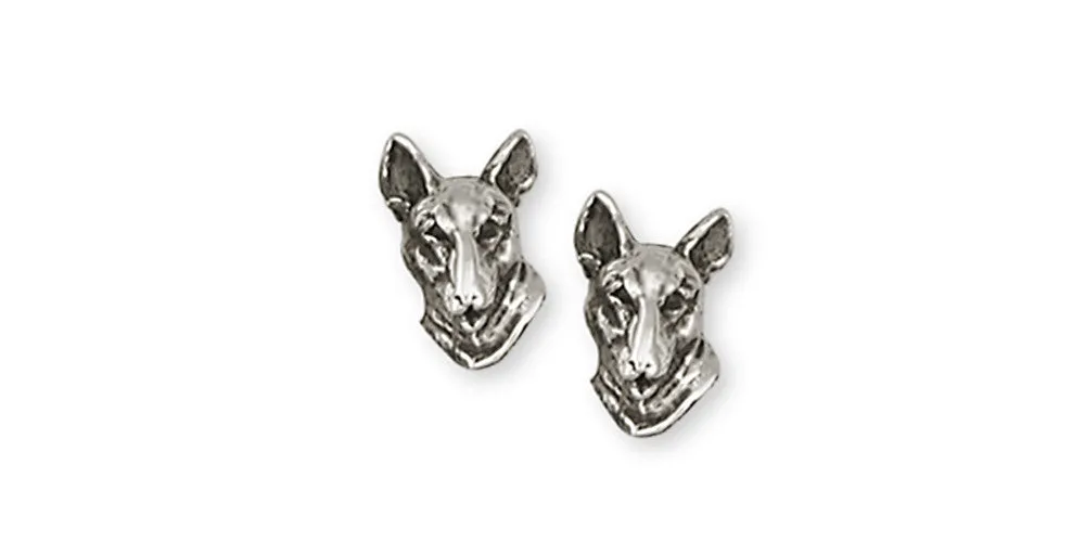 Bull Terrier Earrings Handmade Sterling Silver Dog Jewelry BU4-E