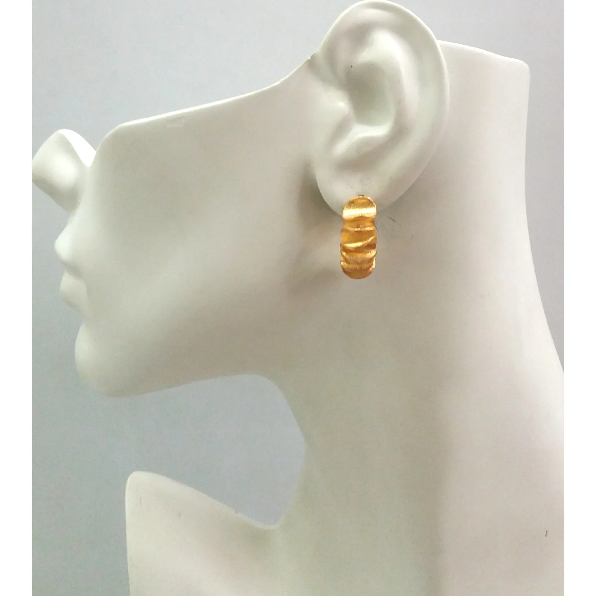 Catterpillar Hoop Earrings (stud closure)