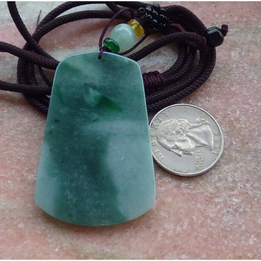 Certified Green Natural A Jade Pendant Bird Phoenix Flower #610-0303