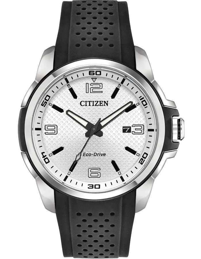 Citizen DRIVE AR Mens Sport Watch - Silver Dial - Chroma Finish - Date - Strap