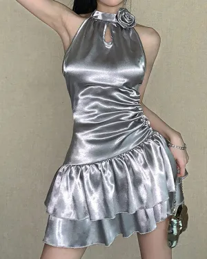 Clarity Reflective Ruched Dress