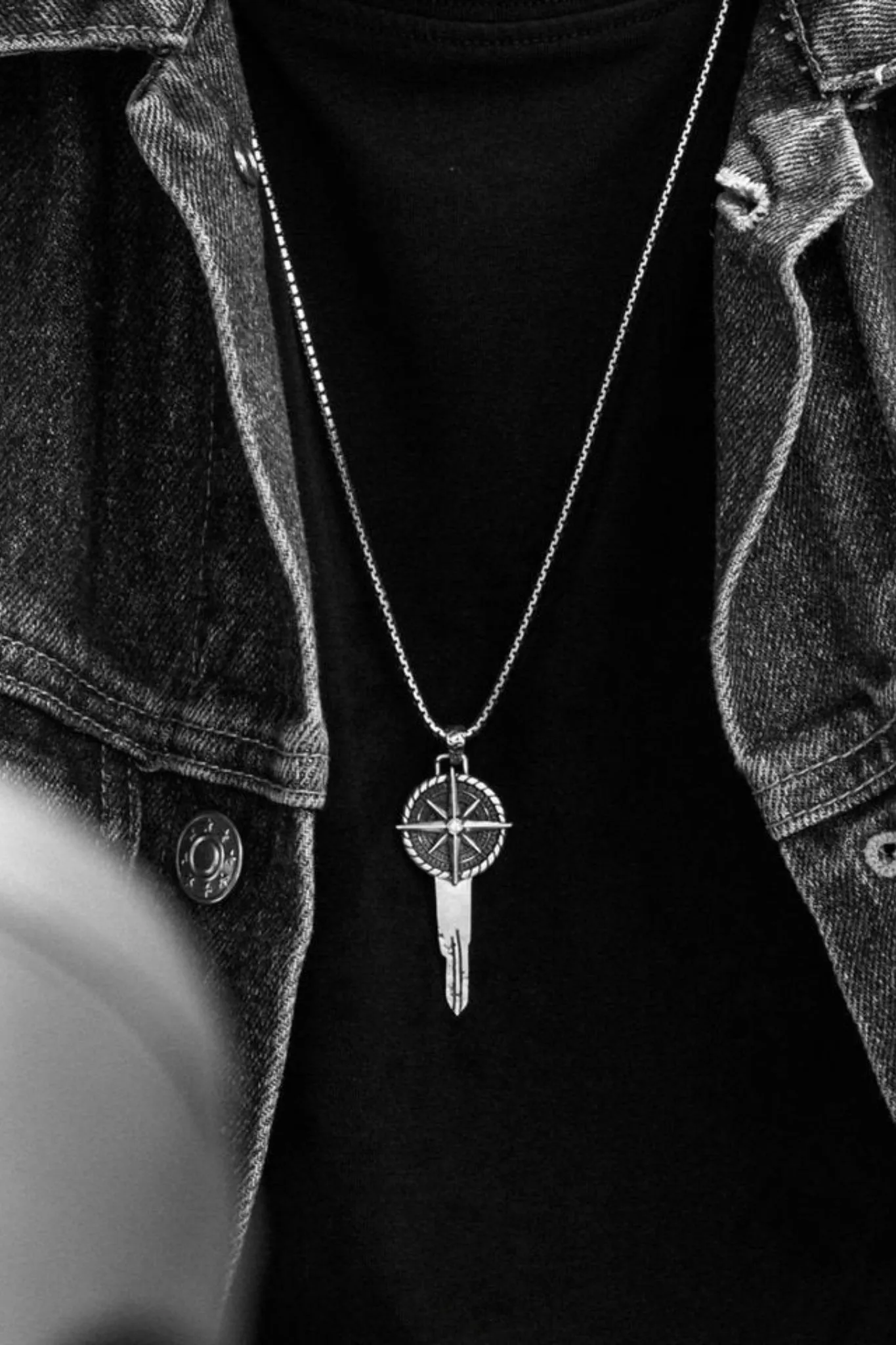 Compass Key Necklace