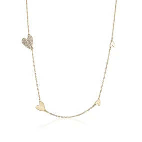 CRYSTAL ASCENDING HEART NECKLACE