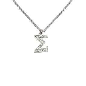 CZ Greek Letter Necklace