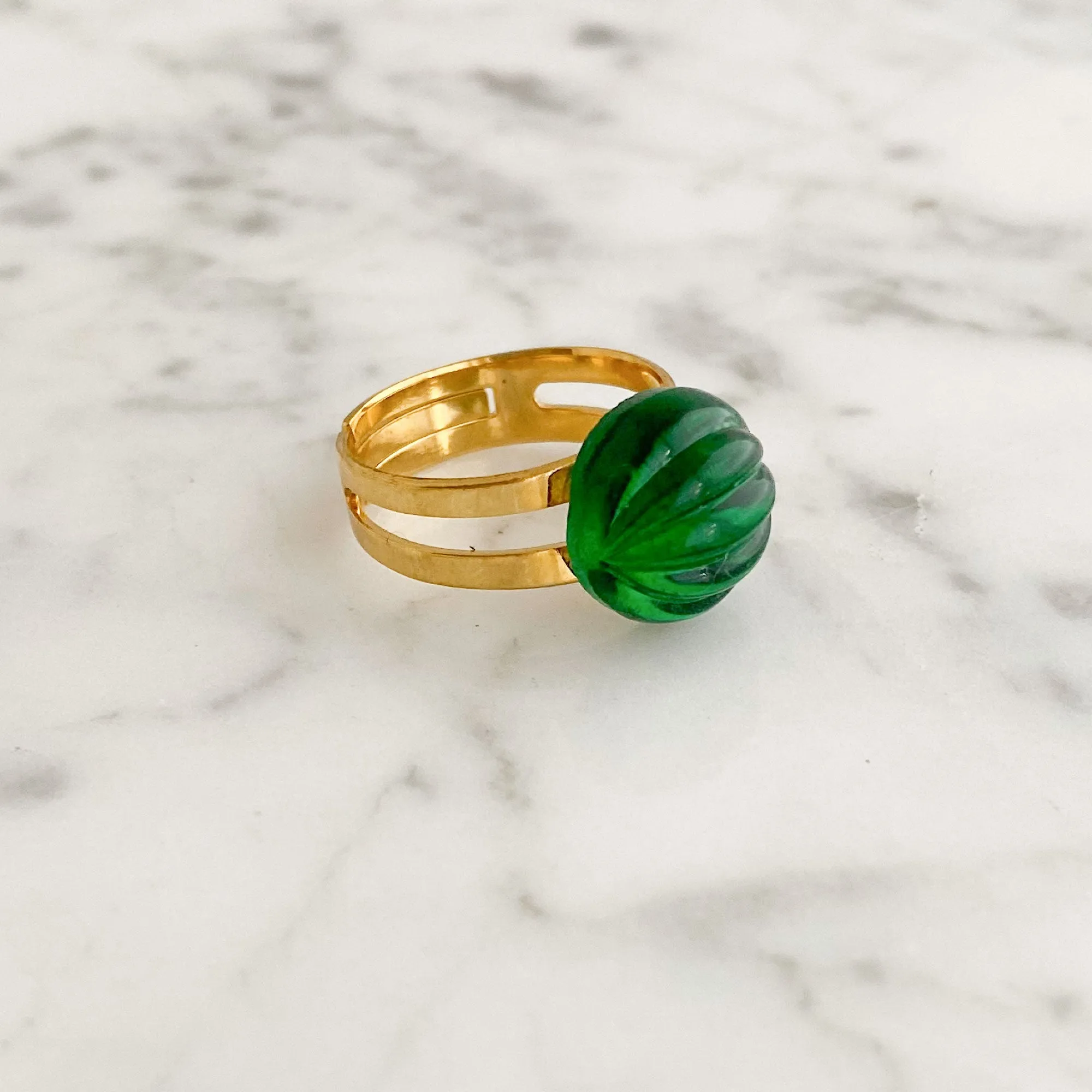 DARYLE emerald cocktail ring