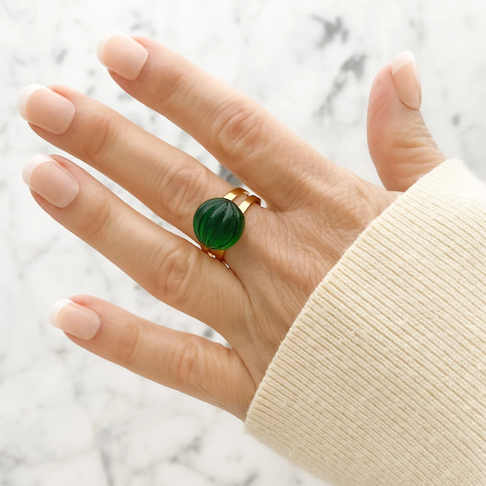 DARYLE emerald cocktail ring