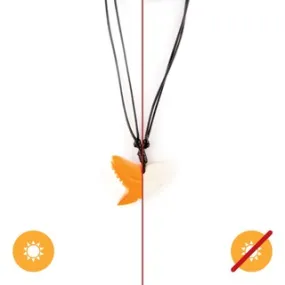 Del Sol Color Changing Shark Tooth Necklace - Orange