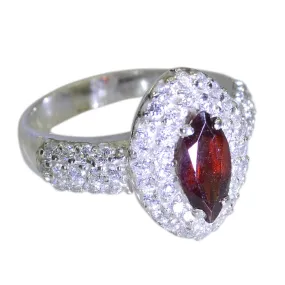 Desirable Stone Garnet Sterling Silver Rings Gift For Black Friday