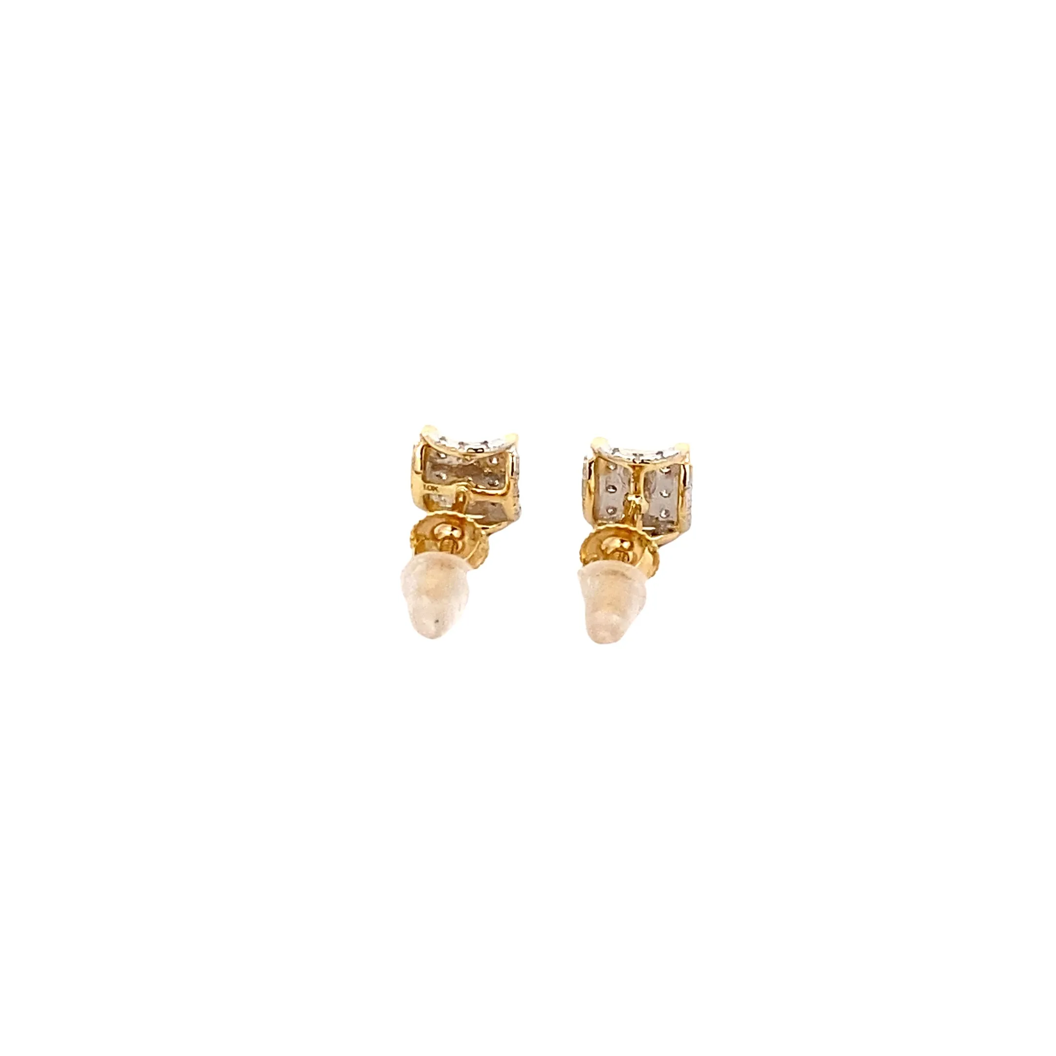 Diamond 0.09ctw Small 2-Tone Earrings