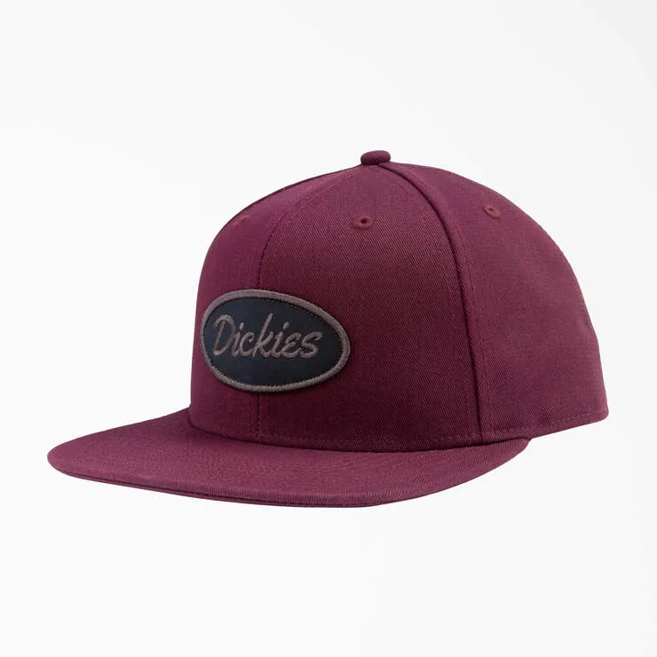 DICKIES Twill Flat Bill Cap - Burgundy