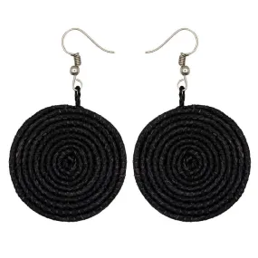 Duara Embroidery Earrings Black