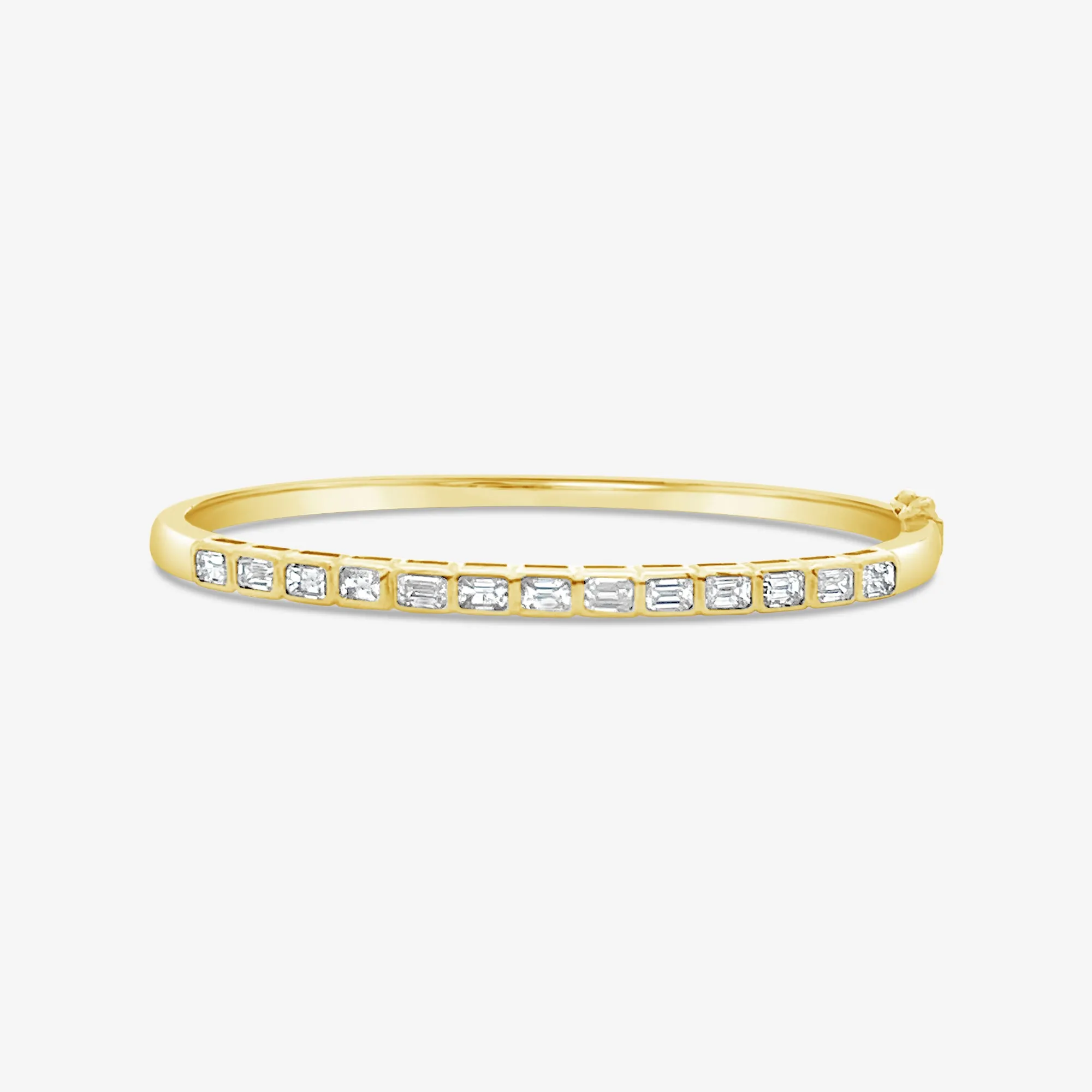 Emerald-Cut Diamond Bangle Bracelet