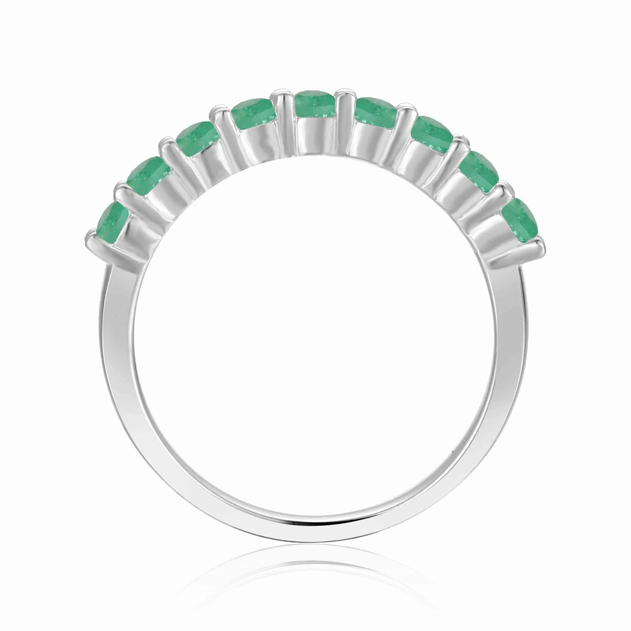 Emerald Half Eternity Ring