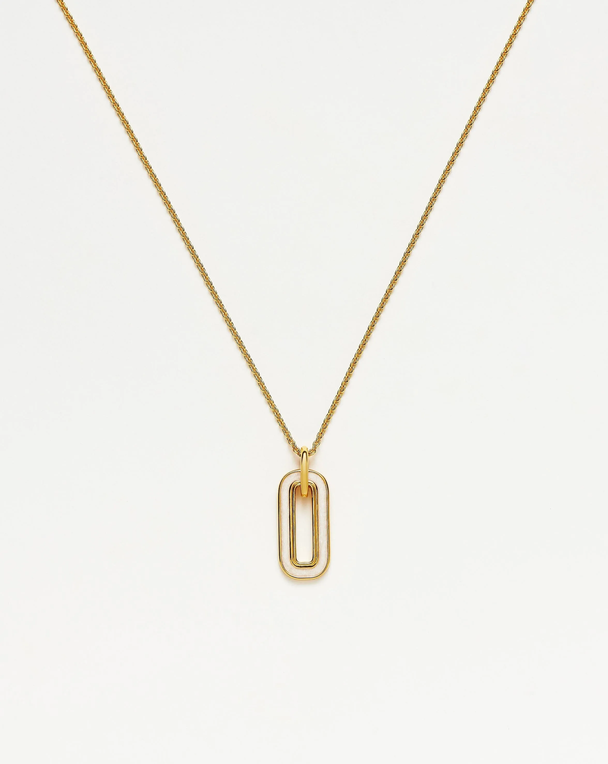 Enamel Haze Ovate Pendant Necklace