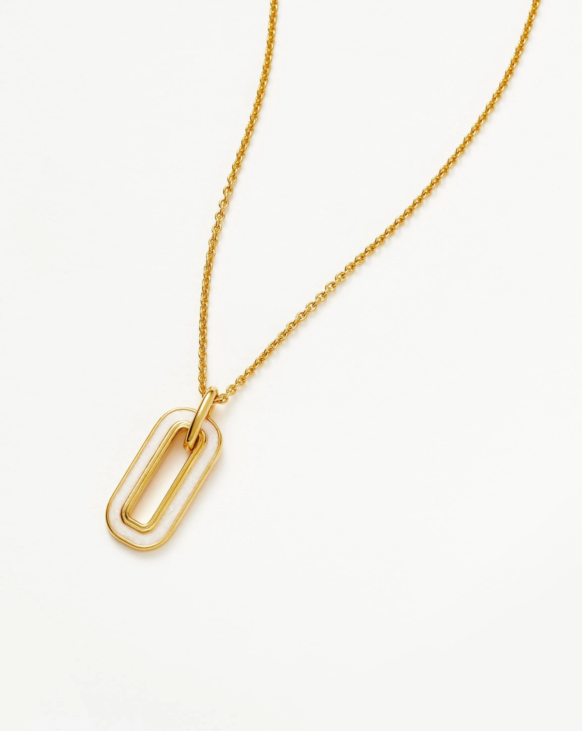 Enamel Haze Ovate Pendant Necklace