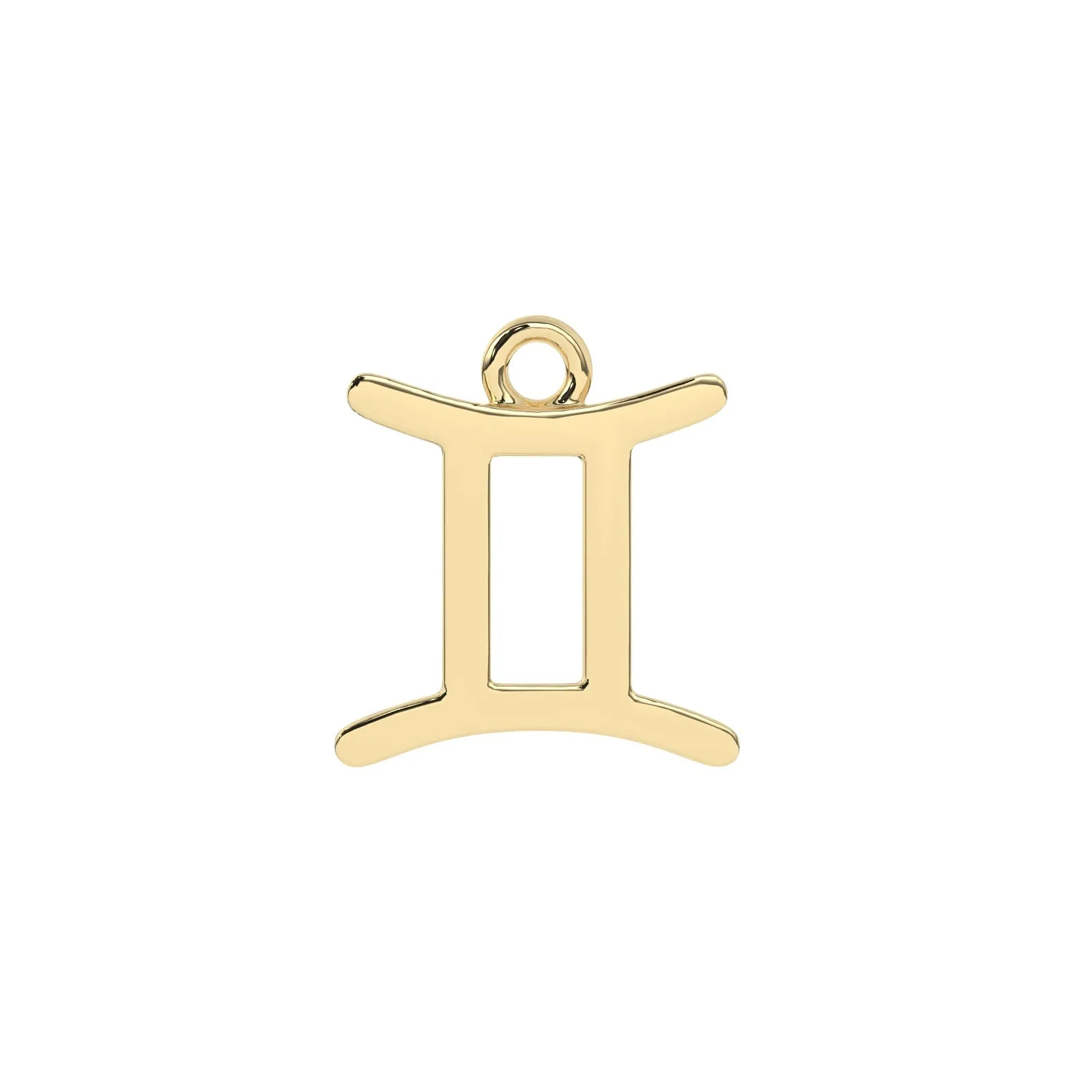 Gemini Zodiac Charm | 10k Yellow Gold