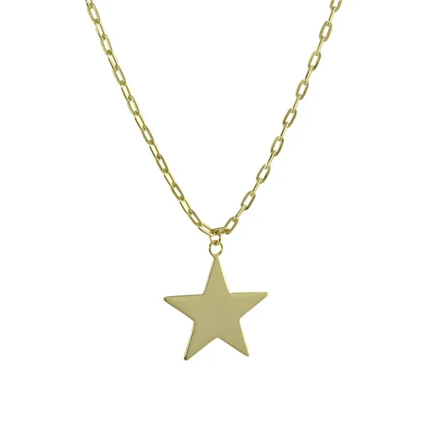 GOLD STAR MINI LINK NECKLACE