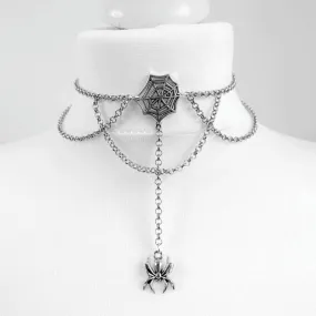 Gothic Spider Choker Necklace