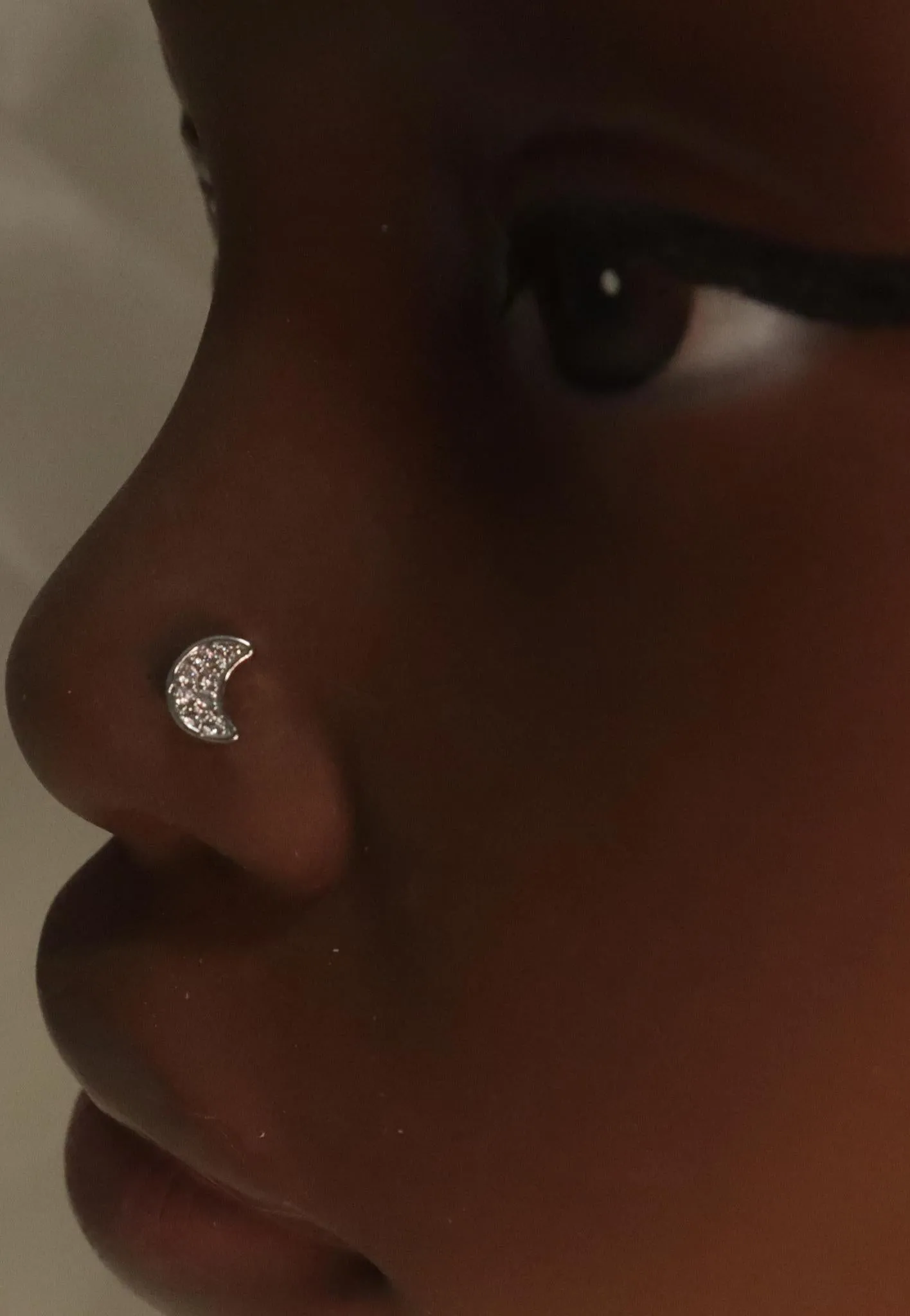 Half Moon Gems Nose Stud Piercing Jewelry