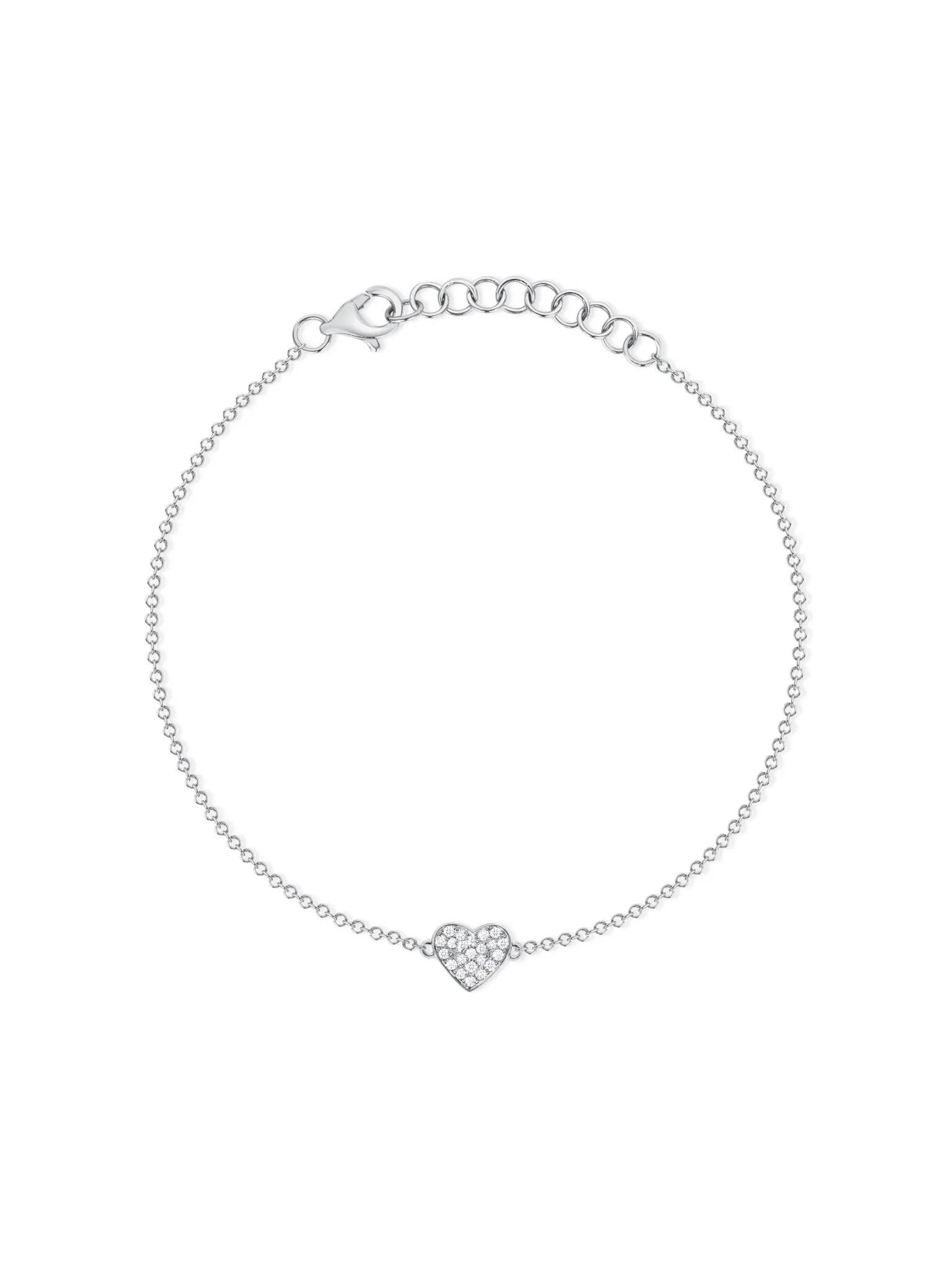 Hallie Diamond Single Heart Bracelet 14K