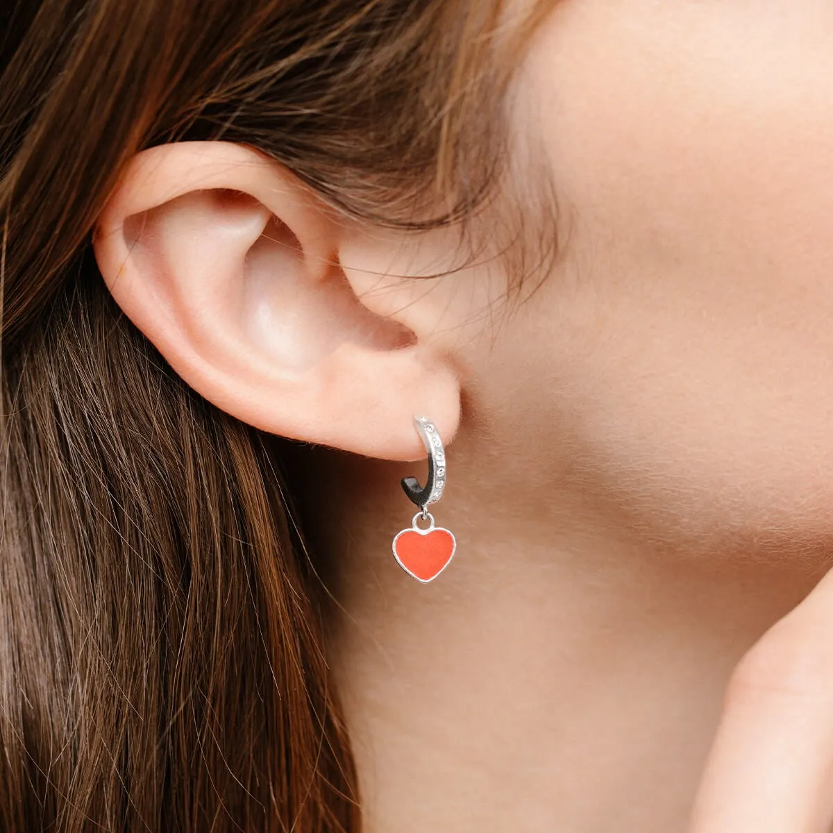 Heart Hoop Earrings