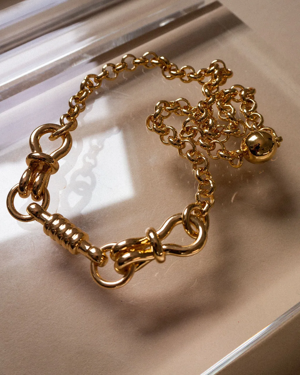 Horsebit Necklace- Gold