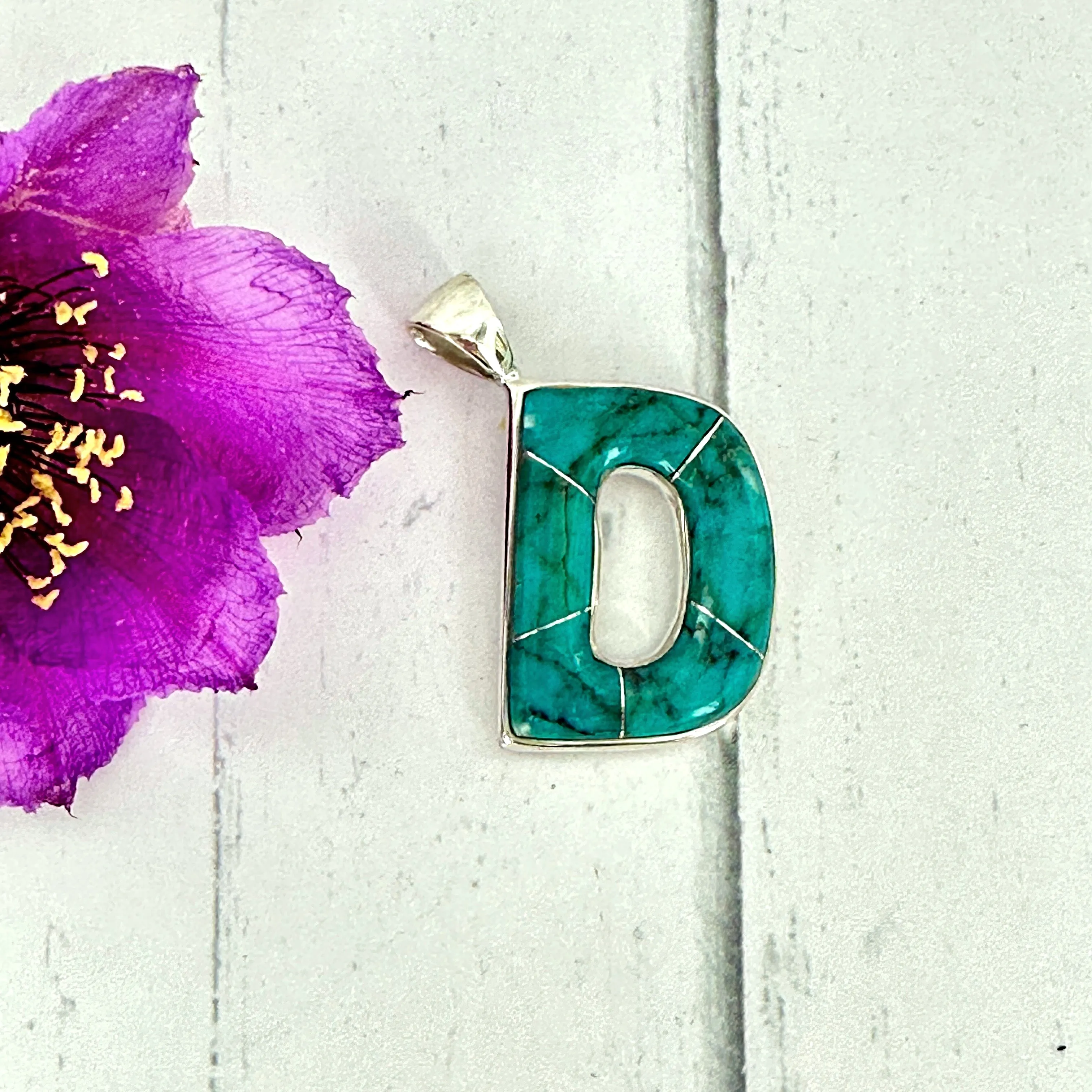 Initial Pendant {Turquoise}